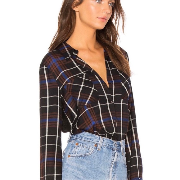 L’AGENCE Denice Contrast Back Shirt S - Picture 2 of 11